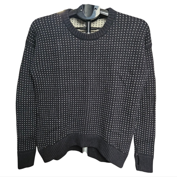 Lululemon Yogi Black and White Crew Sweater Size 6 - Picture 3 of 8